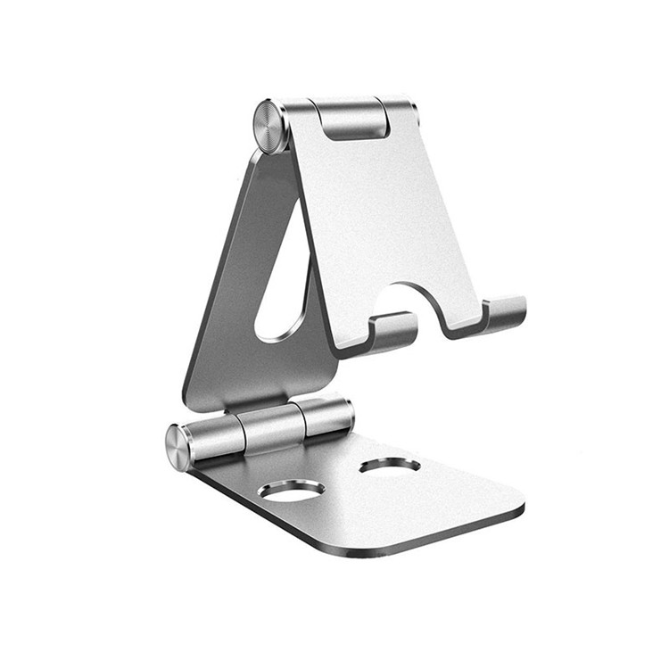 Hobaneng ha U Lokela ho Khetha Folding Aluminium Desktop Phone Stand Holder e nang le Multi-Angle Rotation