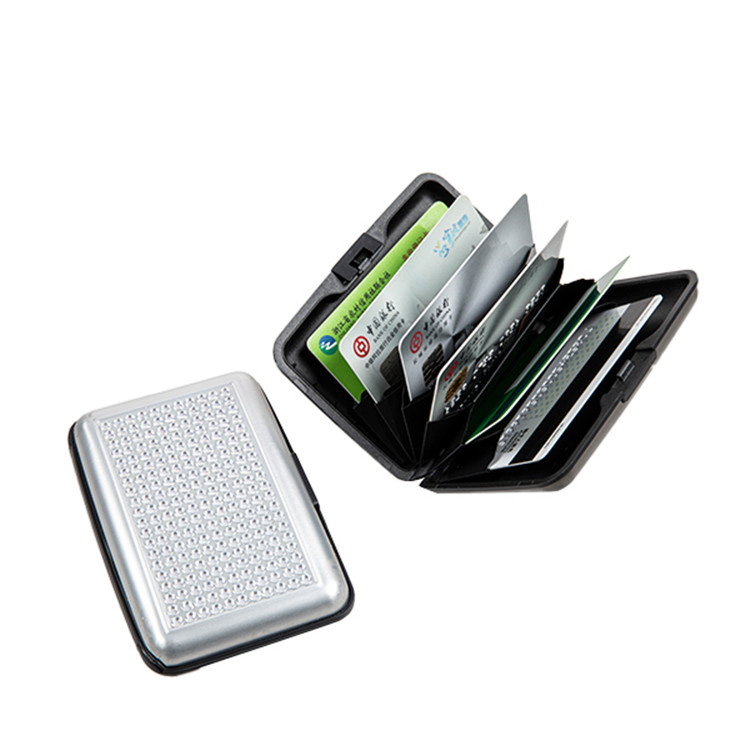 Litaemane tsa Rhinestone RFID Aluminium Card Wallet